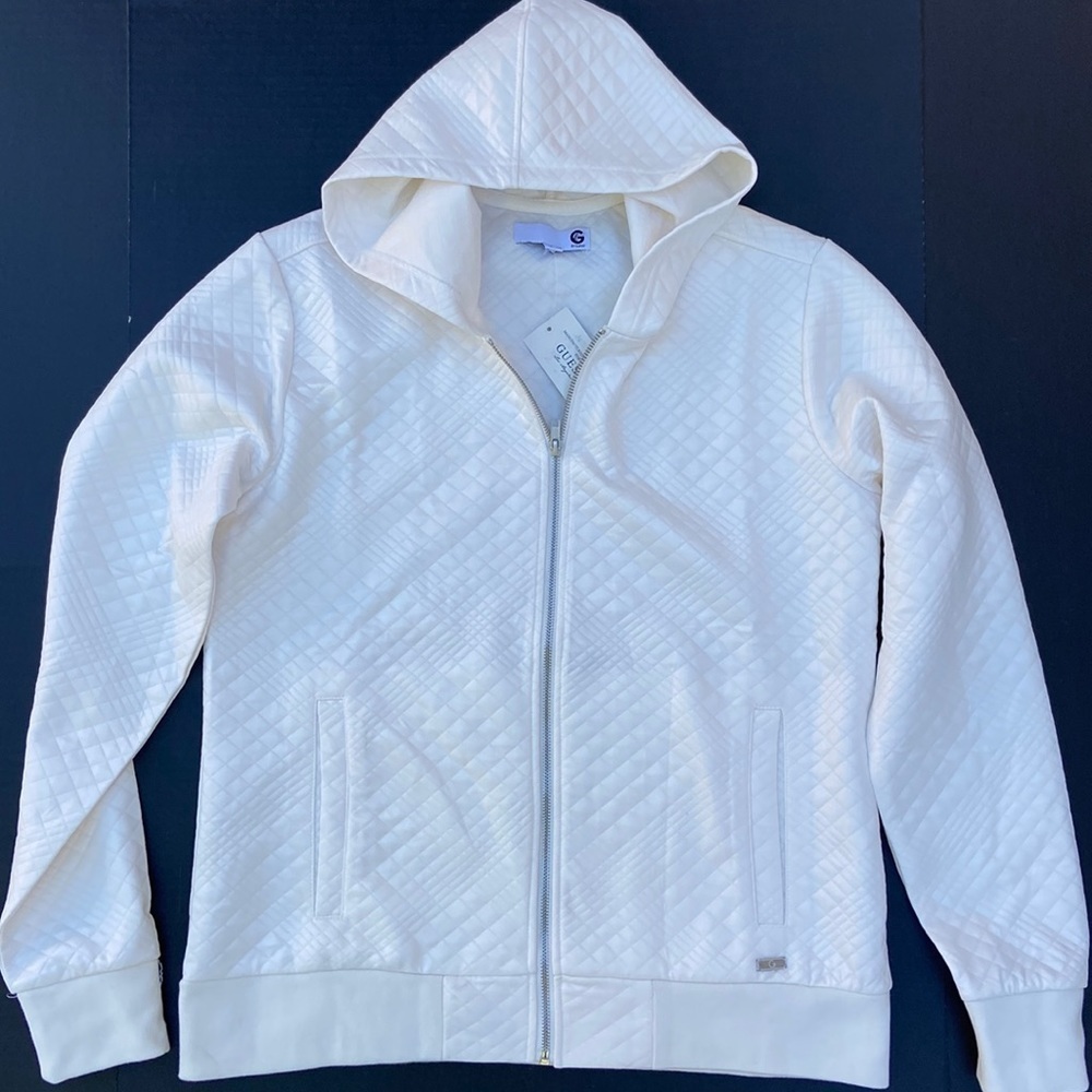 New G by GUESS Zip Up Sweater SZ S